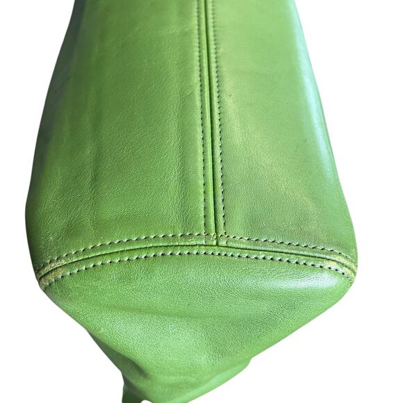 VTG Coach SoHo Buckle Bag 4157 Leaf Green Leather Shoulder Tote USA 1997 - Picture 7 of 16
